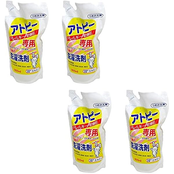 Amazon | 【まとめ買い】エルミー アトピー衣類用洗濯洗剤 詰替 800ml